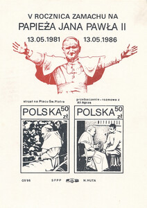 Poczta Solidarności - V rocznica zamachu na Jana Pawła II
