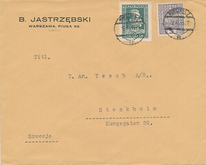 0238 c koperta listu firmowego zagranicznego 1935 rok