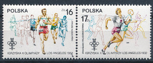 Znaczki Pocztowe. 2768-2769 z bloku czyste** Zimowe Igrzyska Olimpijskie w Sarajewie i XXIII Igrzyska Olimpijskie w Los Angeles 