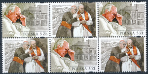 5055 sześcioblok układ poziomy II czysty** 100 rocznica urodzin Świętego Jana Pawła II