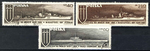znaczki pocztowe 1882-1884 kasowane Polska na morzu 1939-1945