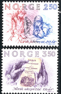 Norwegia Mi.0911-912 czyste** znaczki