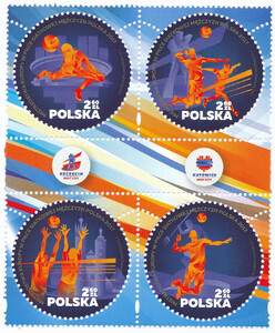 4777-4780 czwórka III czysta** Mistrzostwa Europy w piłce siatkowej mężczyzn Polska 2017