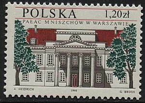 3581 czysty** Pałac Mniszków w Warszawie - wydanie wspólne z Pocztą Belgii