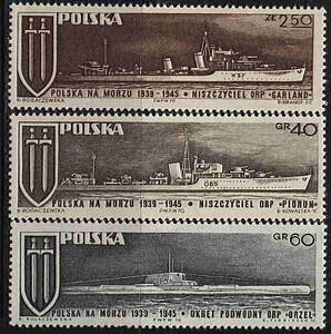 znaczki pocztowe 1882-1884 czyste** Polska na morzu 1939-1945