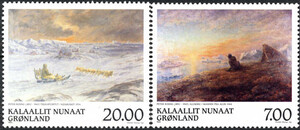 Gronland Mi.0336-337 czyste** znaczki