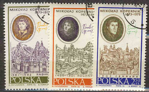 znaczki pocztowe 1867-1869 kasowane Życie i działalność Mikołaja Kopernika