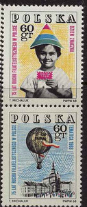 1705-1706 parka pionowa czysta** 75 lat ruchu filatelistycznego w Polsce