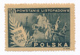 0387 a papier szarożółty gruby guma szarożółtawa czysty** 115 rocznica Powstania Listopadowego