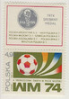 2181 przywieszka nad znaczkiem czysty** Srebrny medal reprezentacji Polski w MŚ w piłce nożnej