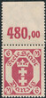 WMG 103 b karminoworóżowy górny margines gwarancja czysty** Wydanie obiegowe - herb Gdańska 226/26