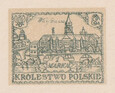 032 Projekt konkursowy barwa zielona CENZURA- Ludwik Gardowski Polskie Marki Pocztowe 1918 rok