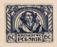 037 Projekt konkursowy barwa niebieska- M. Bystydzieński Polskie Marki Pocztowe 1918 rok