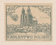 031 Projekt konkursowy barwa zielona CENZURA- Ludwik Gardowski Polskie Marki Pocztowe 1918 rok