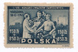 0386 b papier szarożółty gruby guma szarożółtawa czysty** VII Kongres Związków Zawodowych