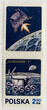 1975 przywieszka nad znaczkiem czyste** Badanie kosmosu - Łunochod 1 i Apollo 15