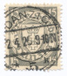 WMG 189 aw jasnoszary kasowany Herb Gdańska w owalu