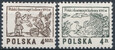 2390-2391 czyste** Polski drzeworyt ludowy XVI w.