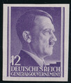 GG 075 nieząbkowany czysty** Portret A.Hitlera na jednolitym tle