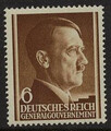 GG 072 x papier średni gładki czysty** Portret A.Hitlera na jednolitym tle