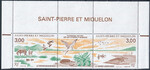 Saint-Pierre Miquelon Mi.0554-555 pasek górny margines czysty** 
