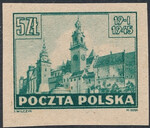0366 Próba P8 niebieskawozielony papier gazetowy gwarancja czysta** Widoki Krakowa 129/26