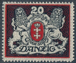 WMG 083 znak wodny Wz.10 L czysty** Wydanie obiegowe - herb Gdańska