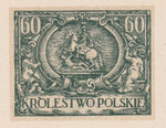 092 Projekt konkursowy barwa zielona- Edmund John Polskie Marki Pocztowe 1918 rok