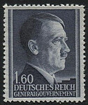 GG 088 ząbkowanie 12½ czysty** Portret A.Hitlera na tle siatkowanym