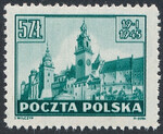 0366 a niebieskawozielony papier bardzo cienki x21 gwarancja czysty** Widoki Krakowa 113/26