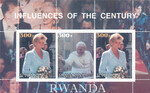 Rwanda - Jan Paweł II & Diana blok czysty**