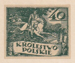 001 Projekt konkursowy barwa zielona- Edmund Bartłomiejczyk Polskie Marki Pocztowe 1918 rok