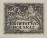 015 Projekt konkursowy barwa brązowa- Edmund Bartłomiejczyk Polskie Marki Pocztowe 1918 rok