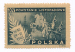 0387 a papier szarożółty gruby guma szarożółtawa czysty** 115 rocznica Powstania Listopadowego