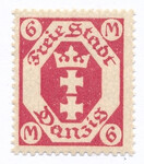 WMG 103 b karminoworóżowy czysty** Wydanie obiegowe - herb Gdańska