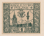 083 Projekt konkursowy barwa zielona- Ludwik Sokołowski Polskie Marki Pocztowe 1918 rok