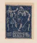 081 Projekt konkursowy barwa niebieska- J. Sosnkowski, B. Pniewski Polskie Marki Pocztowe 1918 rok