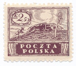 0083 B bu ciemnobrązowofioletowy papier biały ZL 10:11½ czysty** Wydanie w walucie koronowej