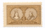 Litwa Środkowa 37 B w papier średni gładki gwarancja czyste** Różne rysunki