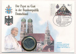 Niemcy - Wizyta Papieża Jana Pawła II 1987 rok koperta+moneta