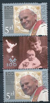 5094 przywieszka 1 parka rozdzielona przywieszką pasek czysty** 100 rocznica urodzin Świętego Jana Pawła II