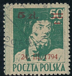 0361 b zielony kasowany 151 rocznica Powstania Kościuszkowskiego
