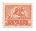 0100 b brązowopomarańczowy ZL 11½ czysty** Wydanie dla obszaru całej Rzeczypospolitej po unifikacji