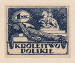 003 Projekt konkursowy barwa niebieska- Edmund Bartłomiejczyk Polskie Marki Pocztowe 1918 rok