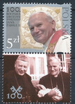 5094 przywieszka 2 pod znaczkiem czysty** 100 rocznica urodzin Świętego Jana Pawła II