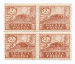 0095 B y papier żeberkowany poziomo w czwórce czyste** Wydanie w walucie markowej