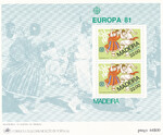 Portugalia Madeira Mi.0070 blok 2 czyste** Europa Cept