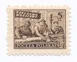 0513 c żółtobrązowy papier średni jednolity ZL 11:10¾ gwarancja czysty**  Wydanie na odbudowę Warszawy