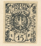 062 Projekt konkursowy barwa czarna- Ludwik Sokołowski Polskie Marki Pocztowe 1918 rok