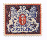 WMG 082 znak wodny Wz.10 L czysty* Wydanie obiegowe - herb Gdańska